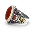 925 Silver Silver 925 Ring Antique 925 Sterling Turkish Silver Gemstone Jewelry Mens Rings