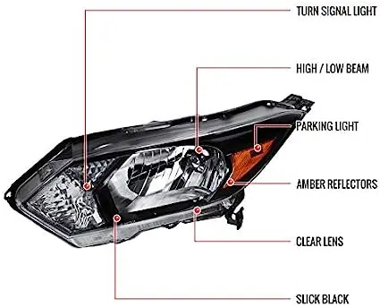 produktas saivis usa style super ryškus juodas halogeninių žibintų komplektas skirtas honda 16 18 hr v hrv759-37