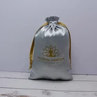 Silk Bags Silk Luxury Custom Logo Soft Packaging Silk Bags Dust Silk Drawstring Bags For Hair Packaging