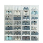 Box Plastic Box Shoe Box Storage Plastic Custom Durable Folding Shoe Box Plastic Storage Clear Stackable