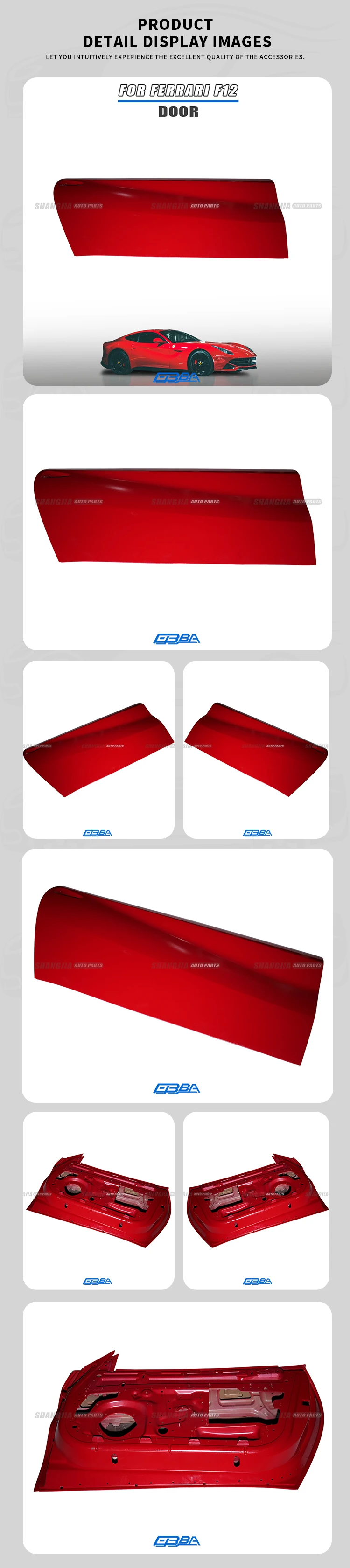 Wholesale Car Door Accessories 84182311 Aluminium Alloy Right Door For Ferrari F12 Berlinetta Car Doors Easy Install Right Side supplier