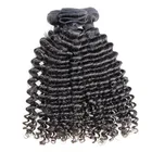 Hair Inch Extensions 100% Human Hair Bundles Indian Hair Weft 10-24 Inch Natural Black Deep Wave Curly Style Extensions