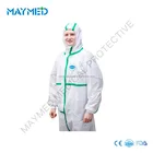 Disposable Non Woven Type 4/5/6 Anti Static Safety Non Woven Microporous Coveralls With Sealed Tapes