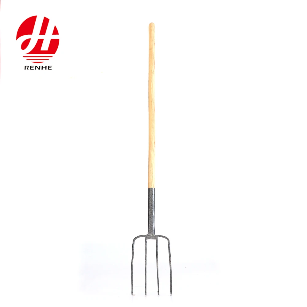 product high quality steel fork digging fork with long wooden handle forks-2