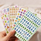 Nail Art Sticker 6 Designs Manicure Colorful Little Bear Adhesive Nail Art Sticker