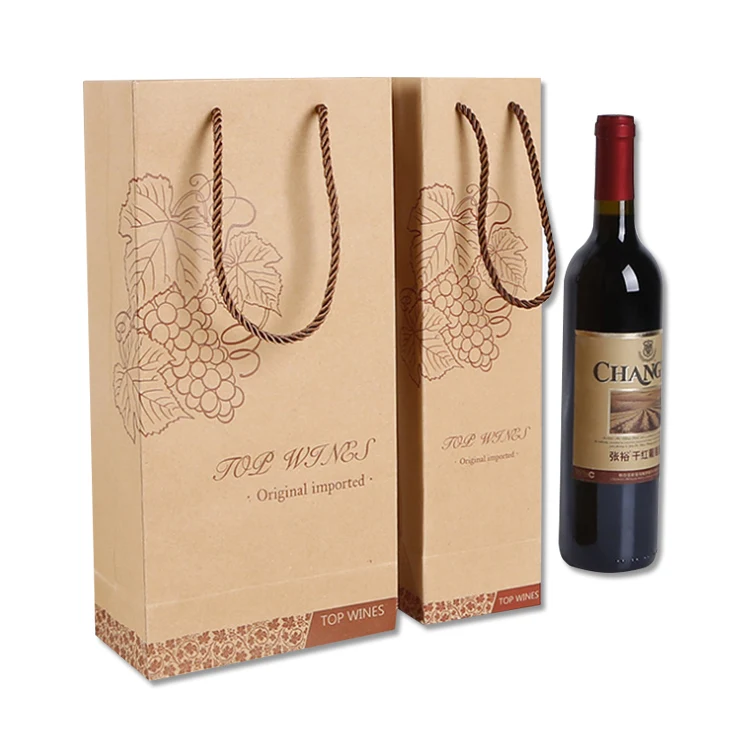 brown paper wine bolsas