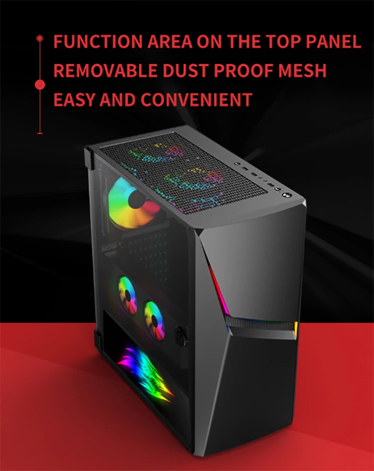 Pc Case Pre Built Desktop Pc Part Casing Gaming Cpu