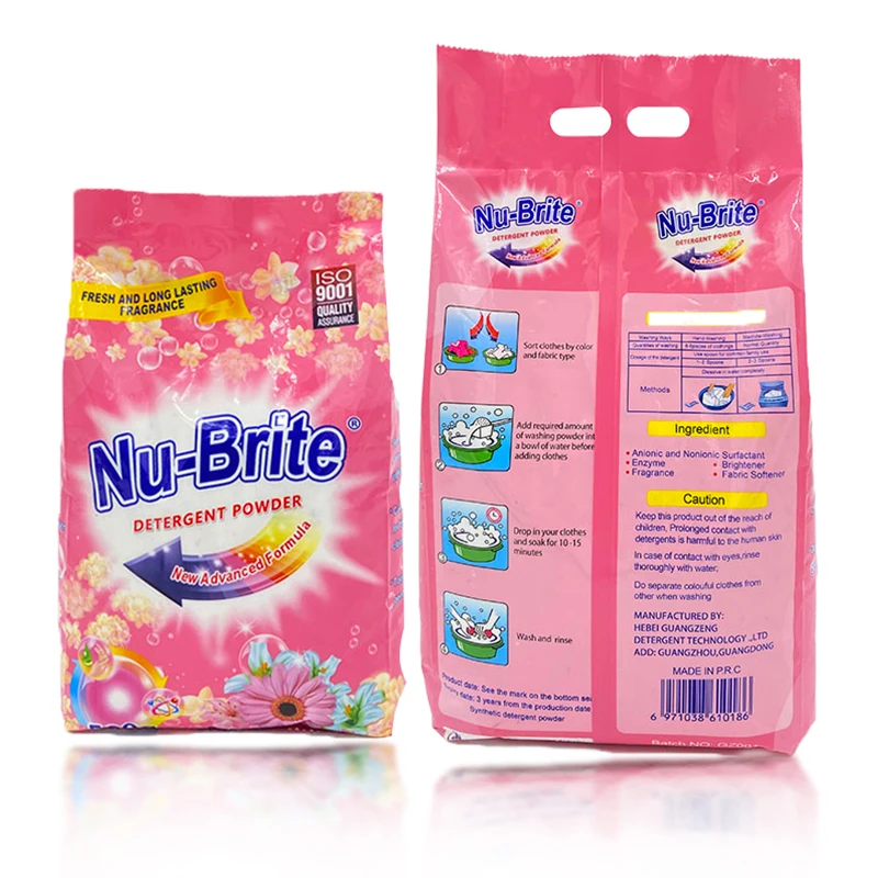 OEM ODM High Foam Eco-Friendly Laundry Detergent Powder Disposable Detergente En Polvo for Washing Clothes factory