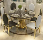 Dining Room Luxury Dining Room Furniture Stainless Dining Table And Chairs Modern Set Wholesale HIgh Quality