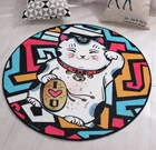 Free Animal Free Sample Custom Animal Pattern Mat Children 3d Room Soft Round Circle CD Kids Cartoon Carpet