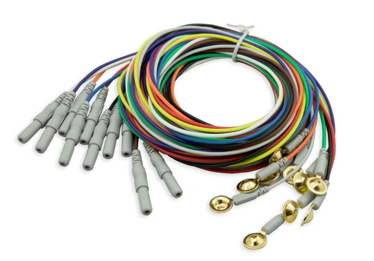 product cup electrode eeg cable chloride copper electrode cord eeg electrode648-13