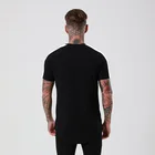 New Contrast Color Mens Sports Casual T Shirt White 2 Color Slip Shoulder Short Sleeve Tee Shirt Man