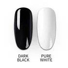 Polish White Gel Uv Polish Dark Black Color UV Gel Polish Pure White Color Soak Off UV Gel Nail Polish