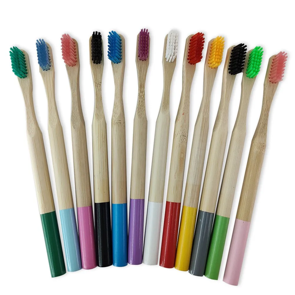 Bamboo Toothbrush Wooden Health Soft Fibre Wood Charcoal Wire Tooth