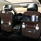 2021 New Arrival Pu Leather Car Seat Back Organizer For Universal Cars