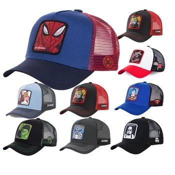 Wholesale Personalized Custom Logo Patch 5 Panel Cotton Baseball Cap Animal Cartoon Mesh Embroidered Trucker Hat for men