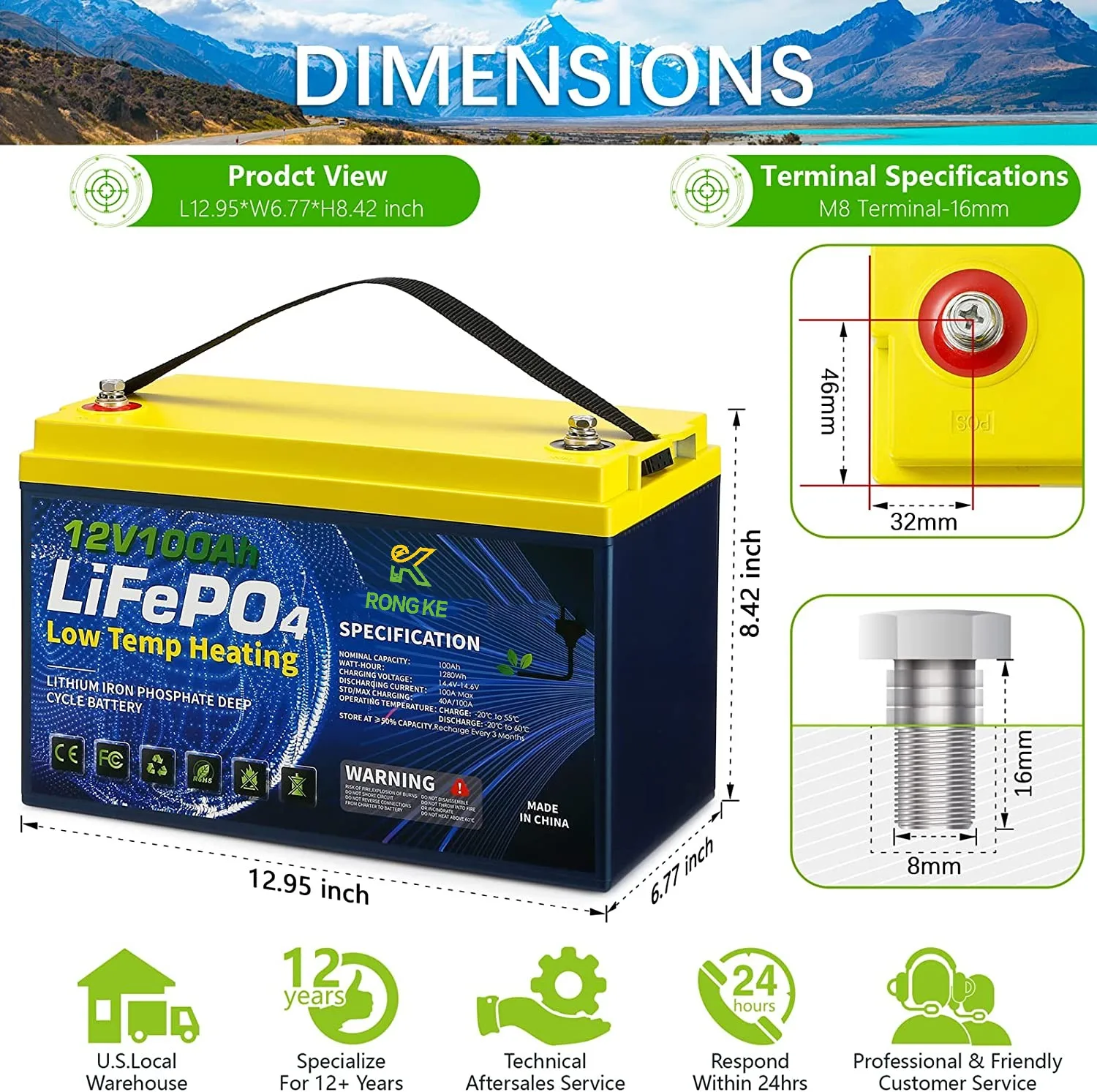 Lifepo4 batería De Litio De 12v Y 100ah Batería De Iones De Litio De 3