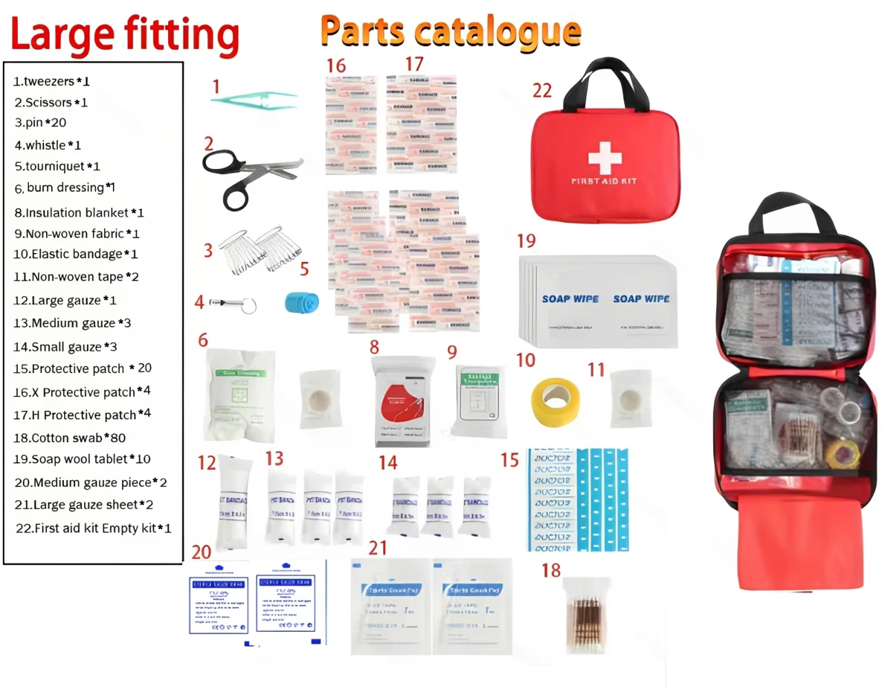 Wholesale Outdoor Travel Canvas Zipper Portable First Aid case Emergency Survival Kit Bag With Accessories details