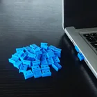 Type A Plastic Blue USB Port Dust Cover Plugs For Female End