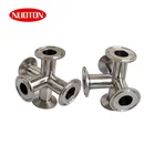 5 Tri Food Grade 5 Pass Stainless Steel Sanitary Tri Clamp 5 Way Cross Tube Pipe Fittings