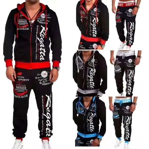 Track Suits for Men Set Full Zip Sweatsuit Outdoor Jogging Men Tracksuits