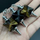 Merkaba Pendulum The New Fashion Crystal Point Gemstone Merkaba Pendulum Reiki Healing Pendant