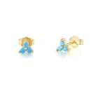 Stud Earrings Earrings HYH Gold Blue Turquoise Stone Stud Earrings