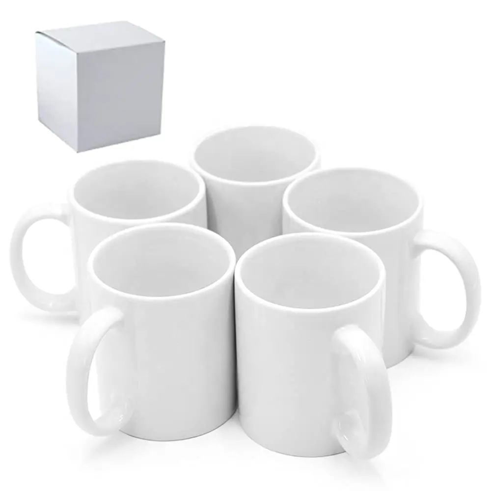 New Design White Wholesale Stocked Sublimation blank ceramic coffee cups Mugs for sublimation