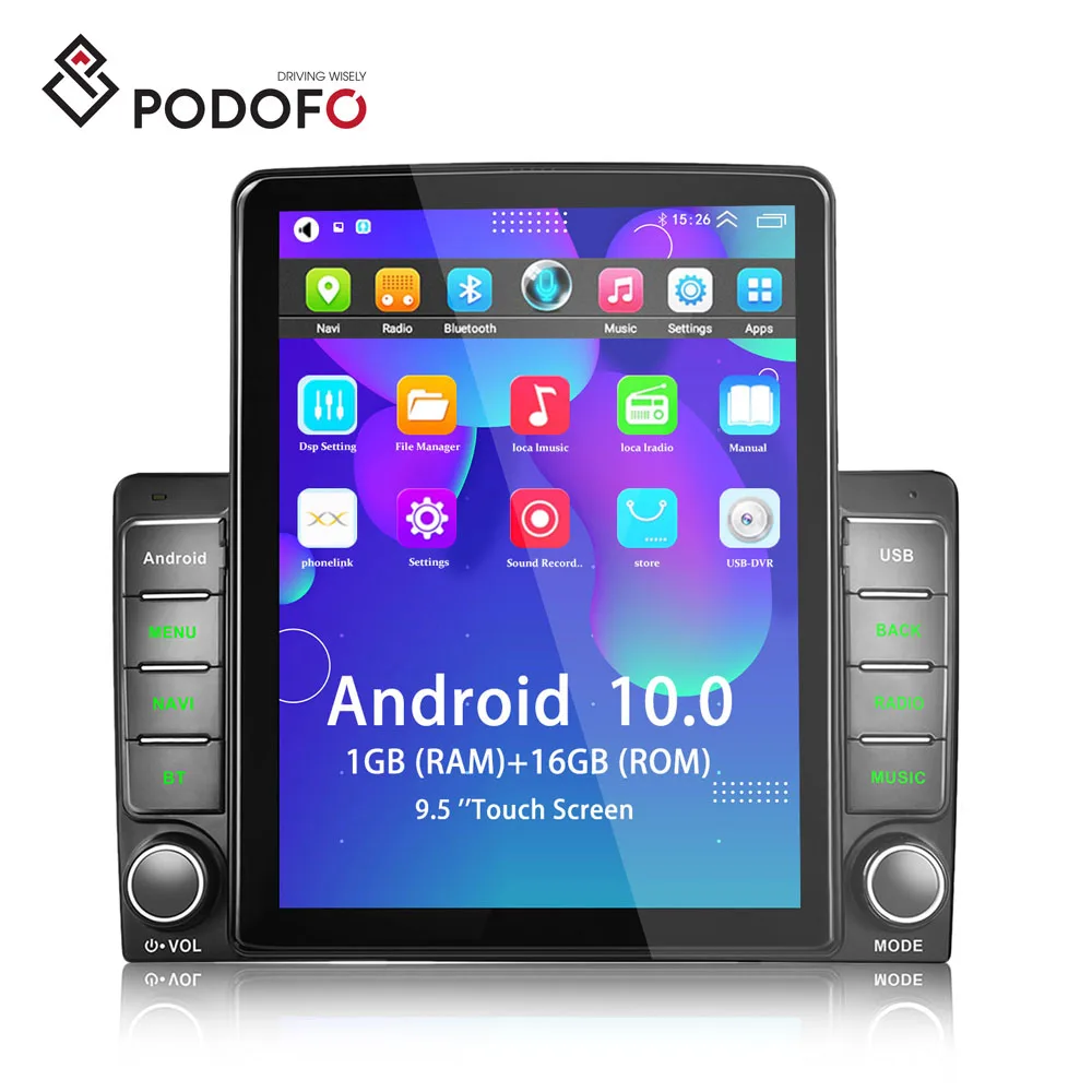 Ster Idool ritme Pofodo 9.5'' Android 10.0 Car Radio Stereo Vertical Touch Screen For Tesla  Style 2 Din Autoradio Gps Wifi Bt Rds Fm - Buy Car Video Android Car Stereo  Auto Electronics Car Stereo