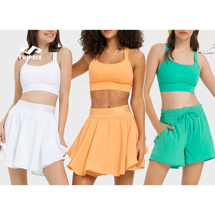 High Quality Sportswear Breathable High Waist Tennis Skirt With Pockets For Women Tennis Wear