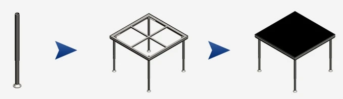 product aluminium  plywood portable movable party stage-6