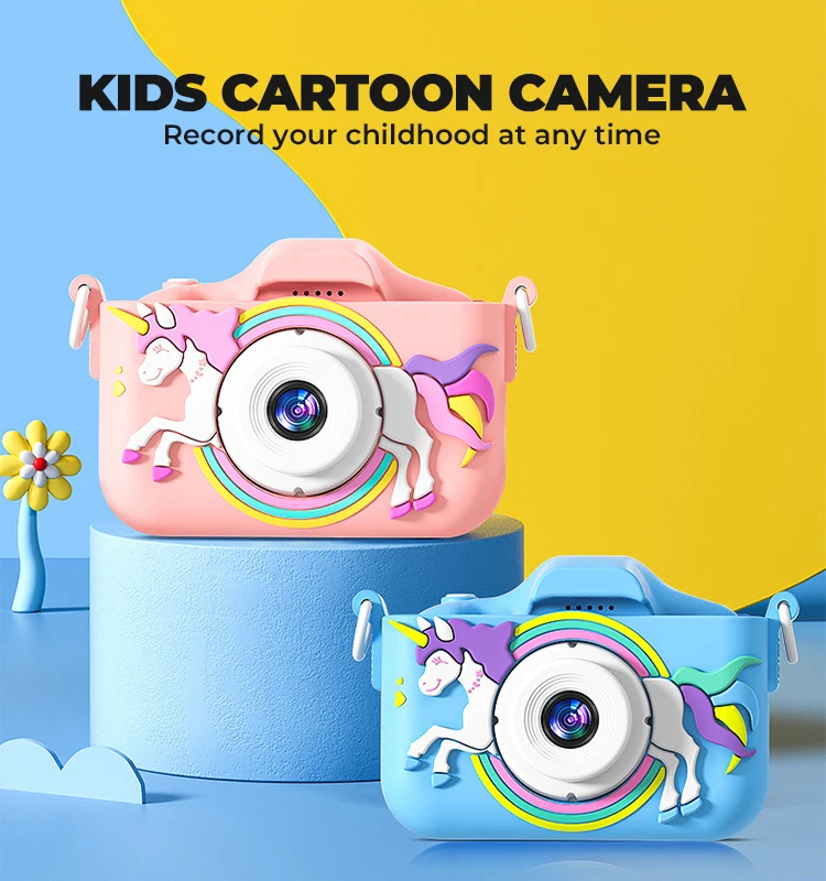 Soli Kids Camera Mini HD Screen 1080P Projection Video Camera Toys Children Baby Gifts Birthday Digital Kids Camera for kid