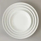 Auratic Custom Logo Western Round White Ceramic Porcelain Dishes Set Dinner Plates Dinnerware For Wedding Hotel Party