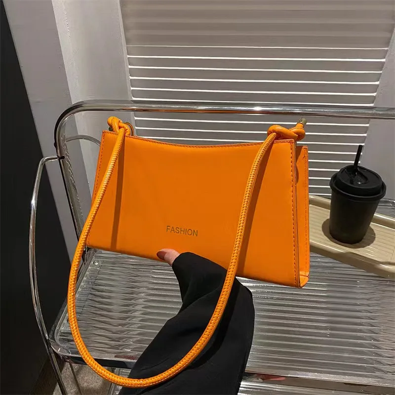 Individuality French Candy-colored underarm handbag 2024 storage new fashion simple shoulder bag western style handbag
