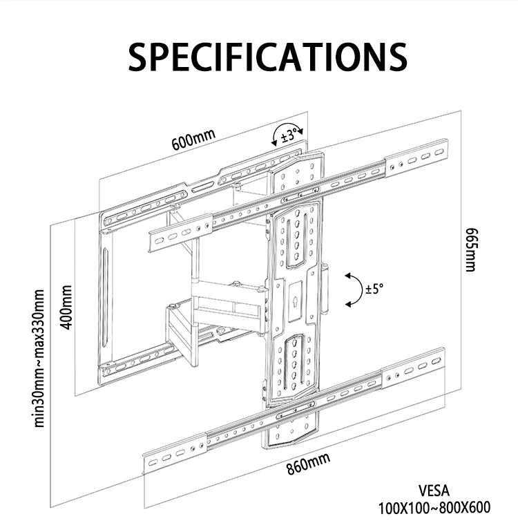 VESA 800*600 TV Wall Mount