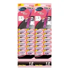 Razor Blades Shaving Blade 24pcs Hanging Card Package Disposable Shaving Razor For Lady Triple Blades