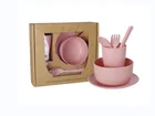 Set Kid Hot Sale 6PCS Children Dinnerware Set Wheat Straw Kid Dinnerware Set