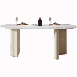 Nordic Style Furniture Dining Room Luxury Sintered Stone Folding Dining Table