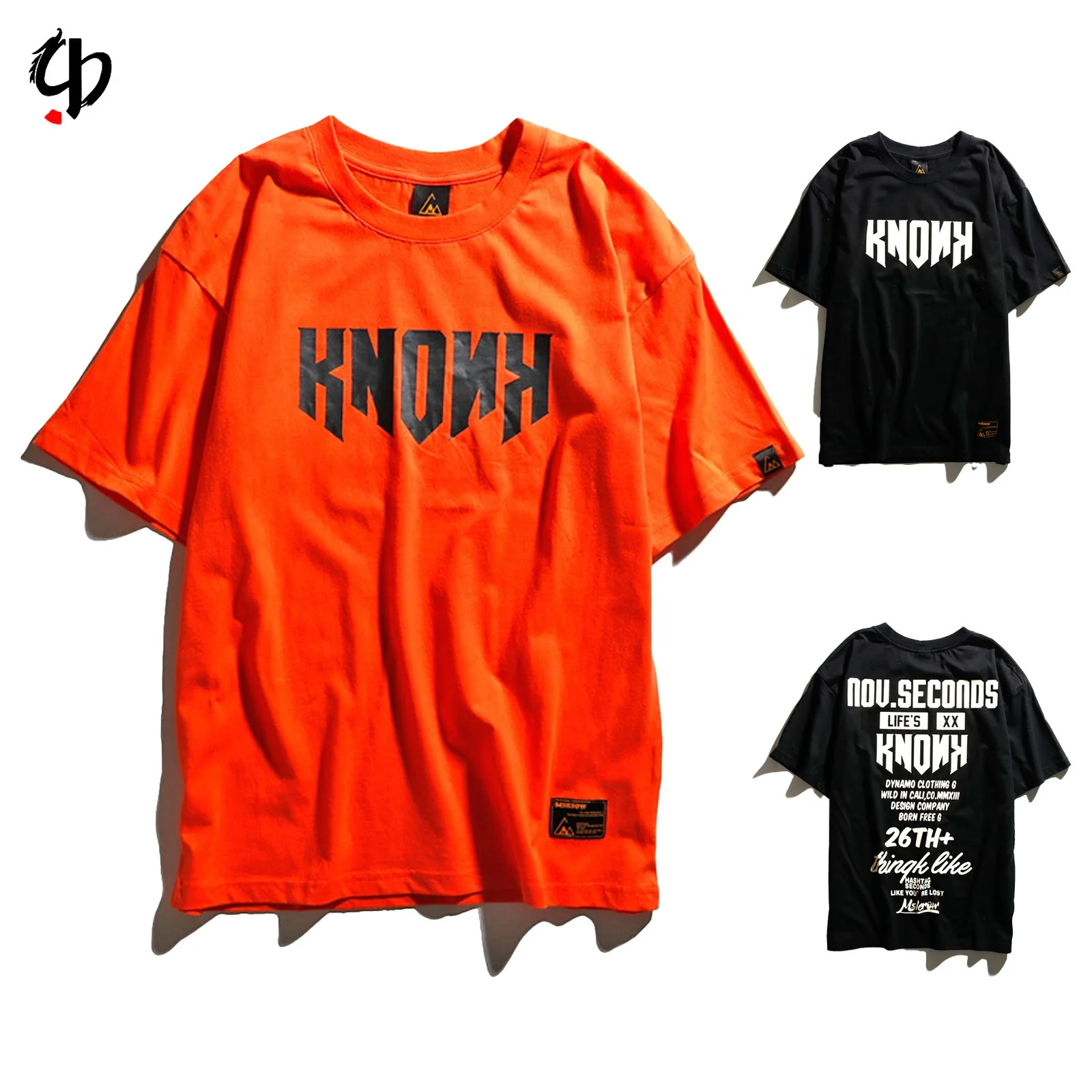 Printed Biker Short-sleeved T-shirt 