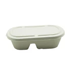 Food Eco Friendly Food Microwave Sugarcane Clamshell Biodegradable Takeaway Food Container