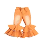 Girls Jean Girl Girls Jean Pants 2020 Wholesale 2 Layer Bell Pants Baby Girl Denim Trousers High Quality