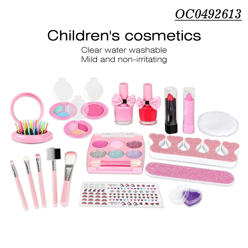 Pretend play makeup nails box beauty play kids cosmetic set toys for girls
