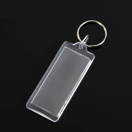 Clear Acrylic Plastic Photo Frame Keychain