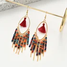 Beaded Earrings Newest Design Hot Sale Women's Beaded Tassel Earrings Jewelry Earrings