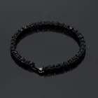 14k Diamond Bracelet 4mm 7.5 Inch 14k Gold Plated Black Diamond Necklace Tennis Bracelet