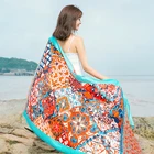 Silk Scarf High Quality Soft Spring And Summer Silk Thin Polyester Shawl Scarf