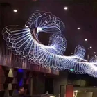 Glass Pendant Nordic Style Decoration Hotel Lobby Long Staircase KTV Glass Modern Luxury Led Pendant Light