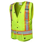 Vest Reflective Vest Custom Logo With Pockets Construction Wholesale High Visibility Reflective Safety Vest