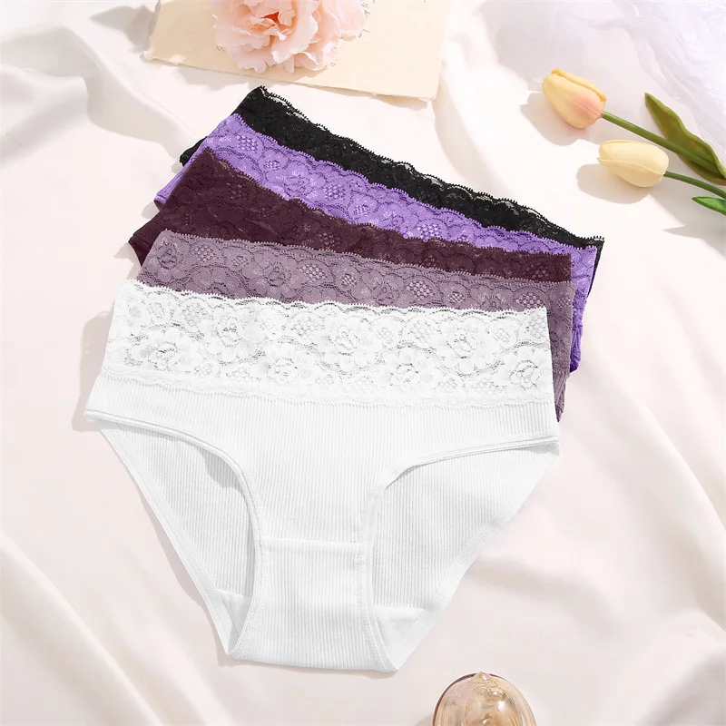 Lace Cotton Sexy Underwear For Women V Waist Hipster Comfort Breathable Bikini Panties Buy 5286