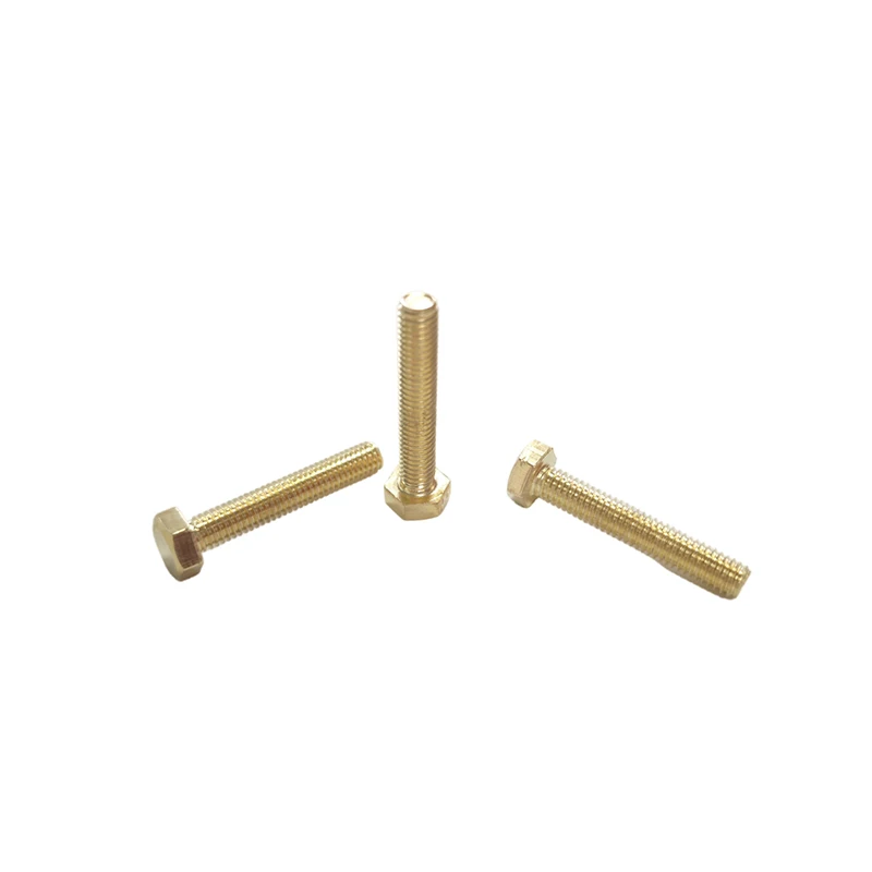 Brass Fastener DIN933 Hex Bolts with Plain Finish Hex Head supplier